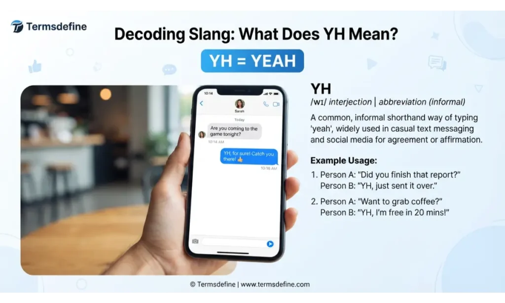 What Does YH Meaning in text?