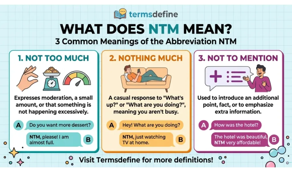 What Does NTM Mean in Slang?