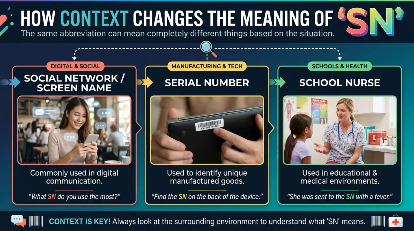 How Context Changes the SN Meaning
