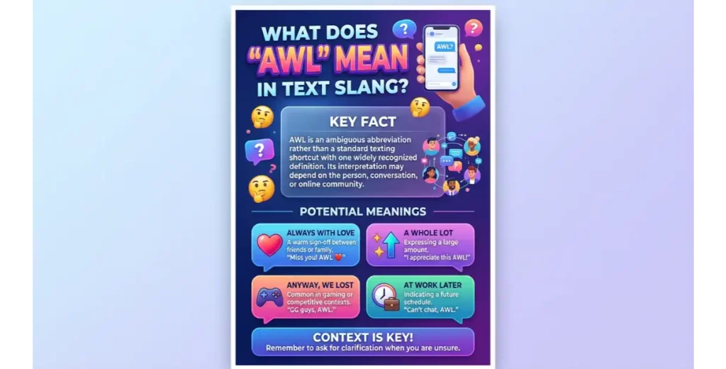 What Does AWL Mean in Text Slang?