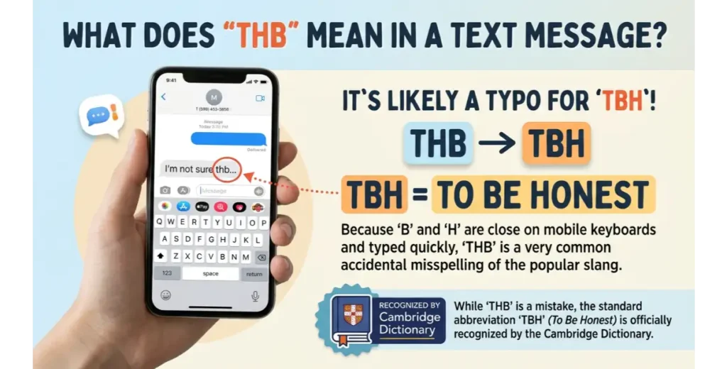 What Does THB Mean in a Text Message?