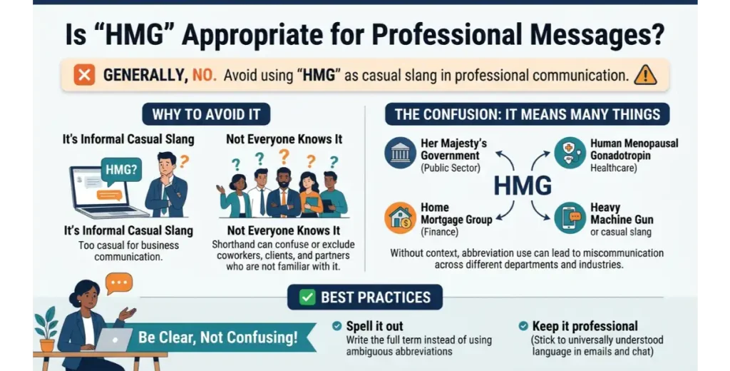 Is HMG Appropriate for Professional Messages?